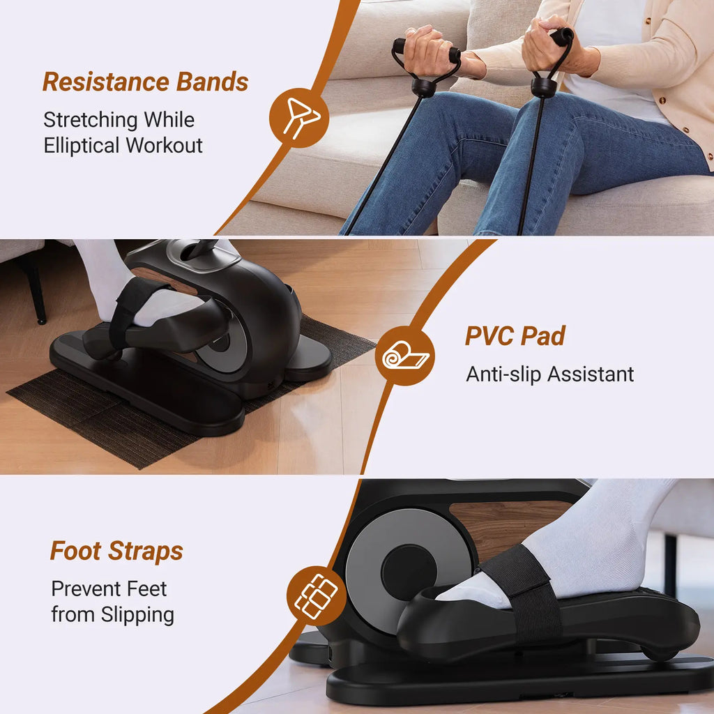 Under Desk Elliptical Machine with 12-Speeds