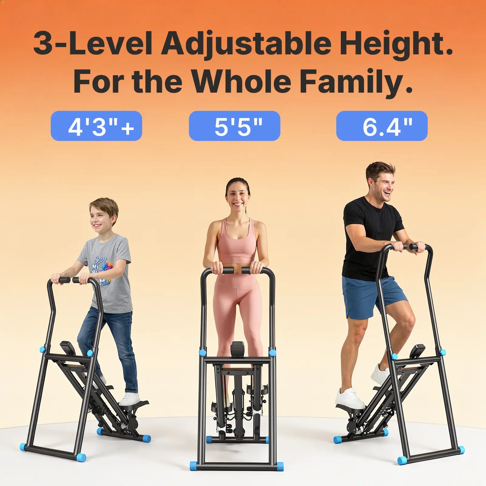 Stair Stepper with Handlebar,330LBS Capacity